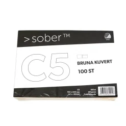 Kuvert - Mayer C5 MG - Fugtklæbende - Brun - 100 stk