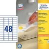 Labels til printer - Avery L4736-25 - 45,7 x 21,2 mm - Aftagelige - 1200 stk