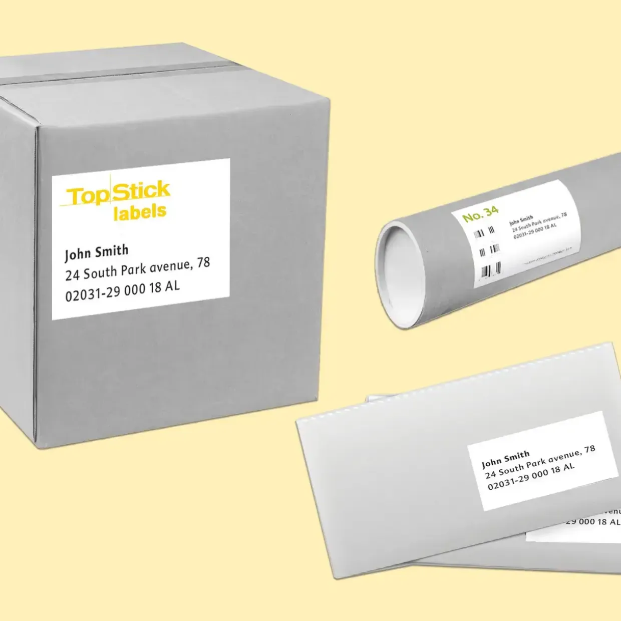Labels TopStick 105x48mm A4 - Hvid - 1200 stk