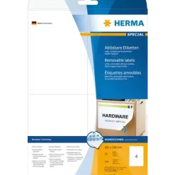 Labels white HERMA Movables 105x148 A4 100 pcs.