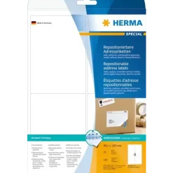 Labels white HERMA Movables 99,1x139 A4 100 pcs.