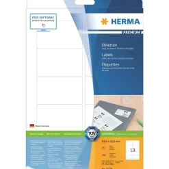 Labels white 83,8x50,8 Herma Premium A4 250 pcs.
