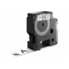 Labeltape DYMO D1 19mm sort på hvid nylon flex - 5 stk