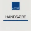 Label til dispenser - Håndsæbe, blå, 4x4cm