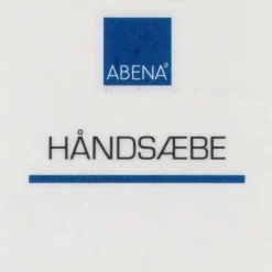 Label til dispenser - Håndsæbe, blå, 4x4cm