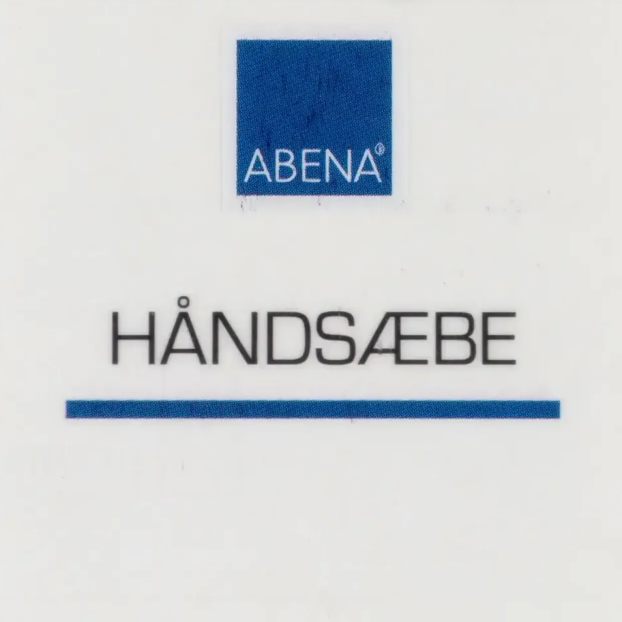 Label til dispenser - Håndsæbe, blå, 4x4cm