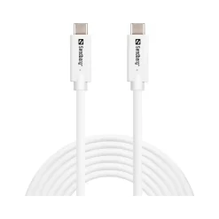 Lade kabel - Sandberg - USB-C to USB-C - USB 3.2 - Gen2 - 100W - 3m - Hvid