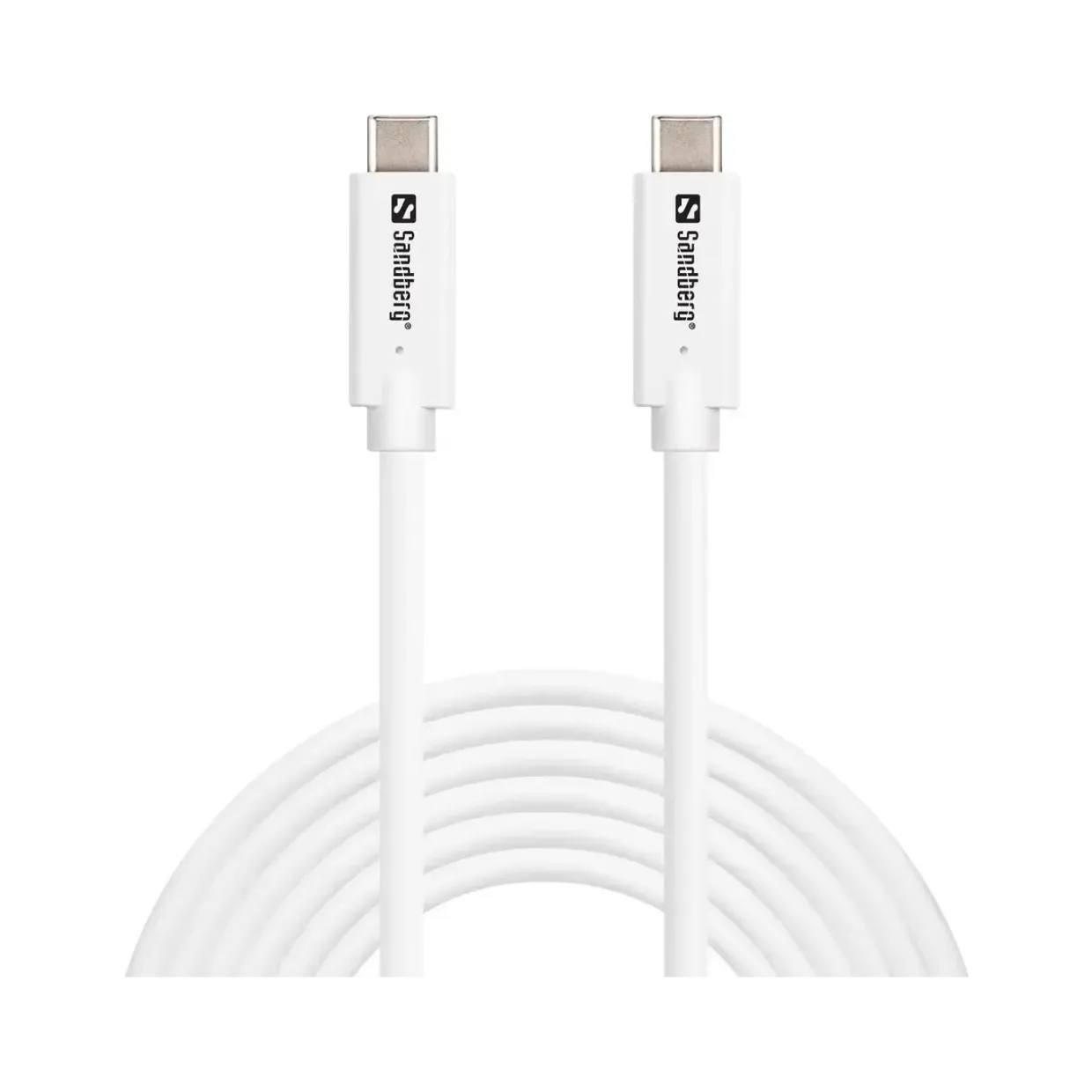 Lade kabel - Sandberg - USB-C to USB-C - USB 3.2 - Gen2 - 100W - 3m - Hvid