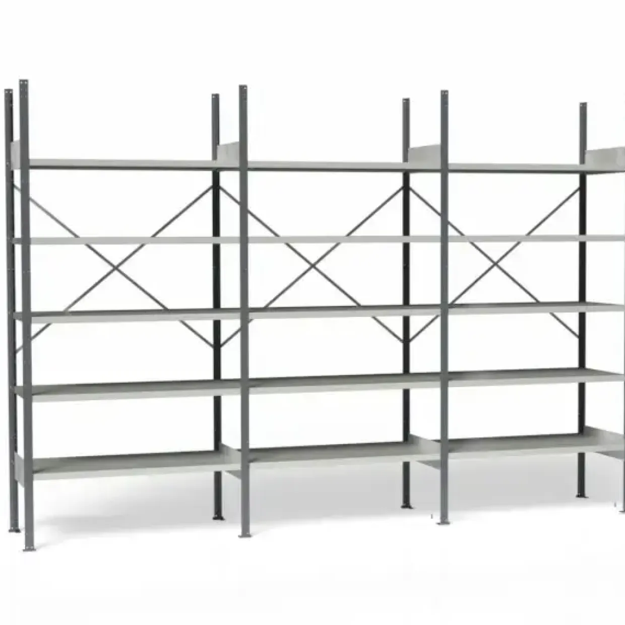Lagerreol Åben V06 2100x3000x500 RAL 7035