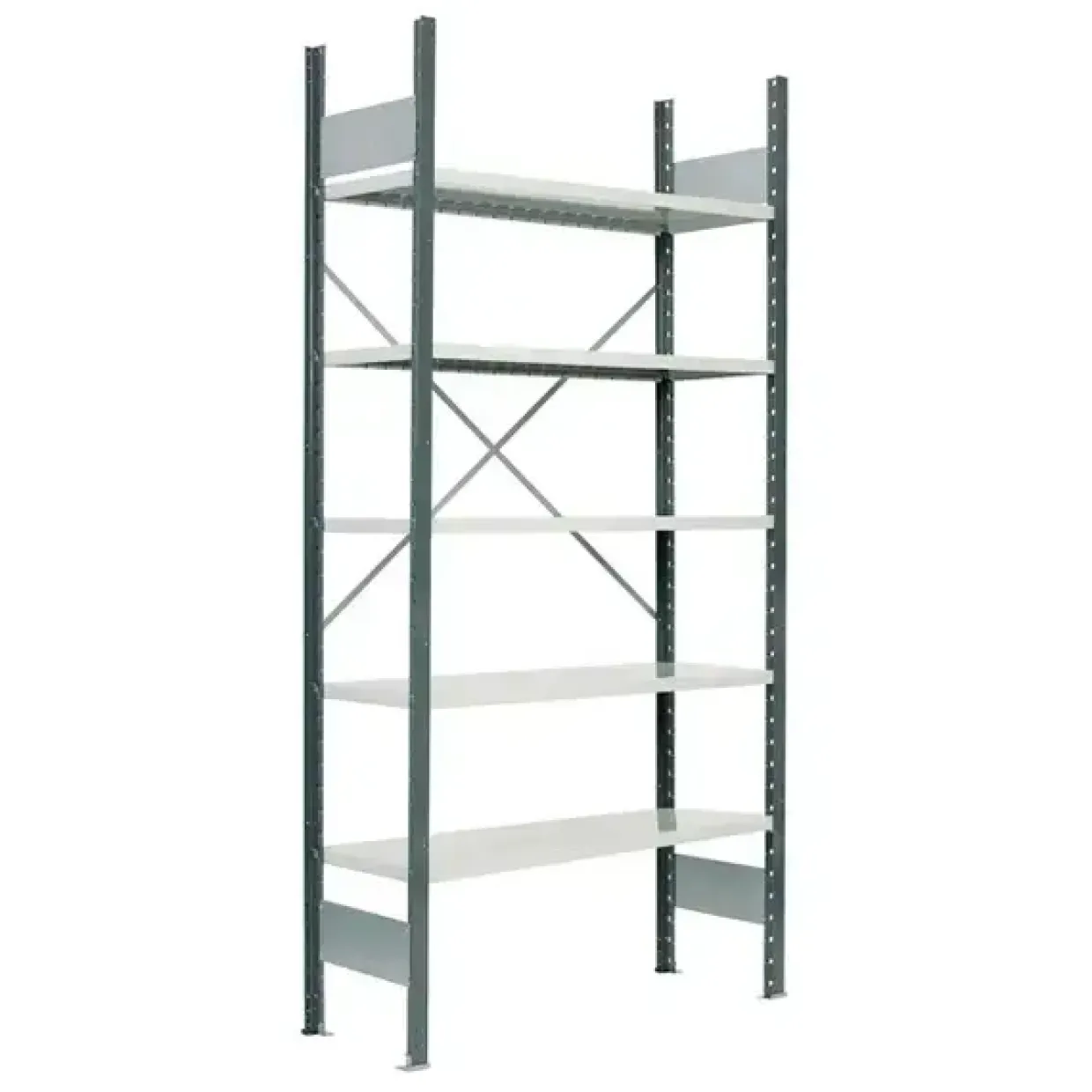 Lagerreol V06 Startsektion 2500x600 mm Åben / 7035