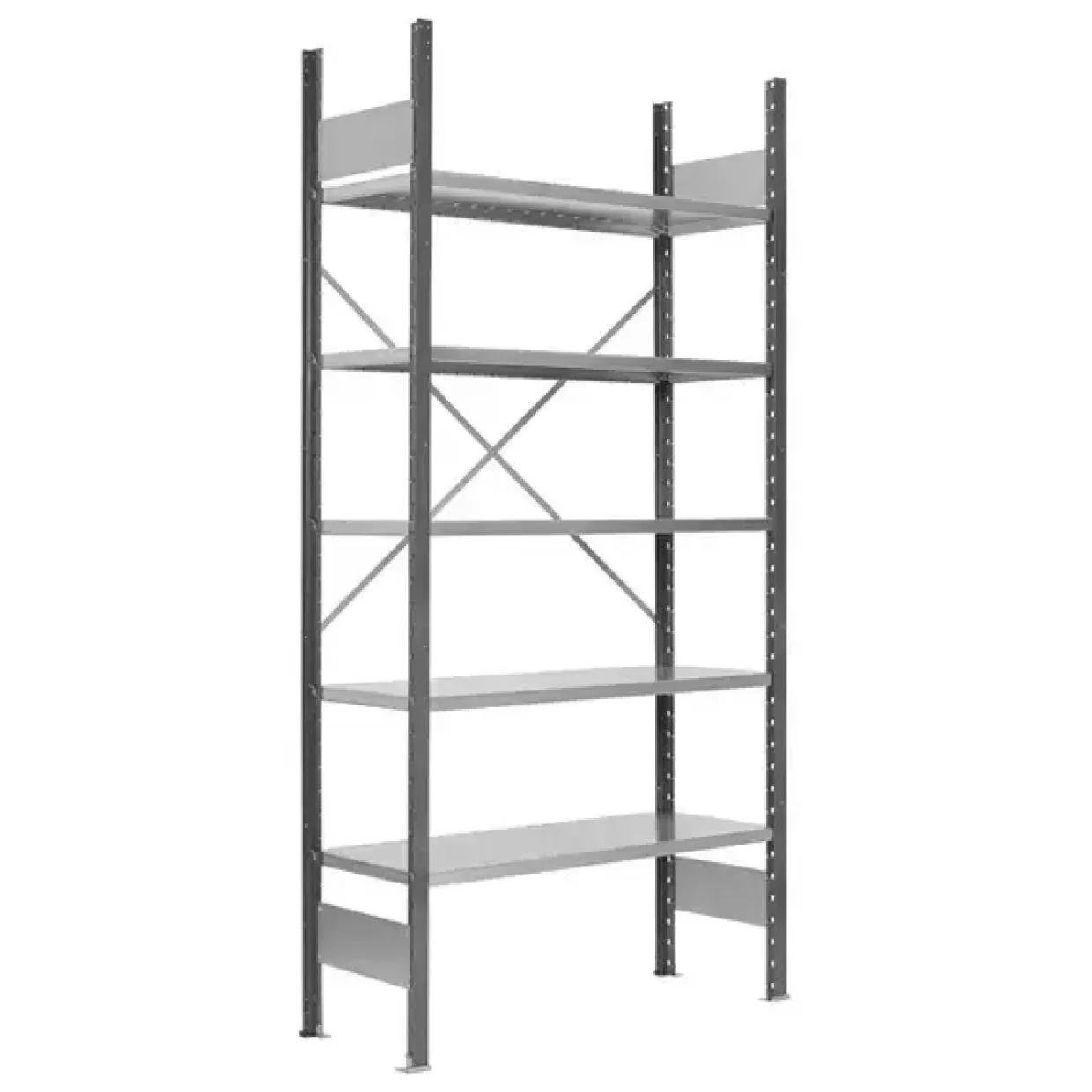 Lagerreol V06 Startsektion 2500x600 mm Åben / Galv