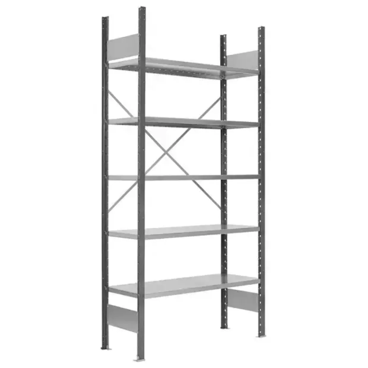 Lagerreol V06 Startsektion 2100x500 mm Åben / Galv
