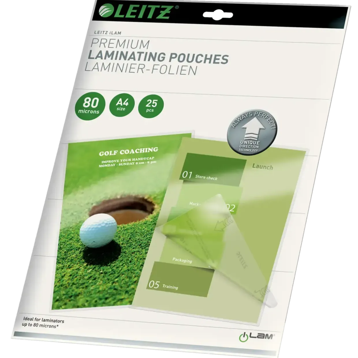 Lamineringslomme A4 - Leitz 80 mic UDT gloss - 25 stk