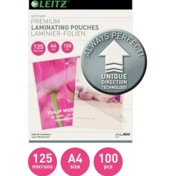 Lamineringslomme A4 Leitz UDT gloss 125 mic - 100 stk