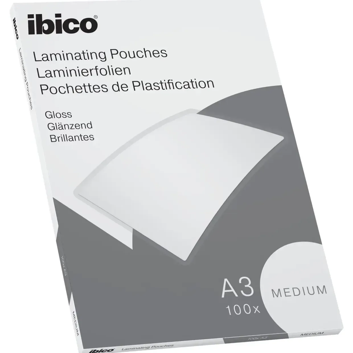 Lamineringslommer A3 Ibico basic medium 100my 100stk