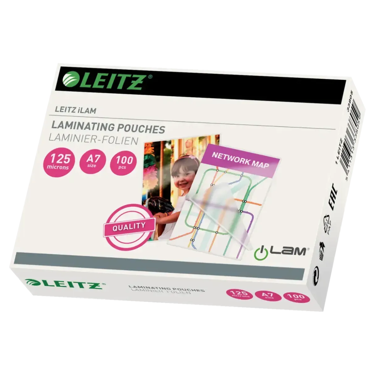 Lamineringslommer A7 Leitz 125 mic | 100 stk