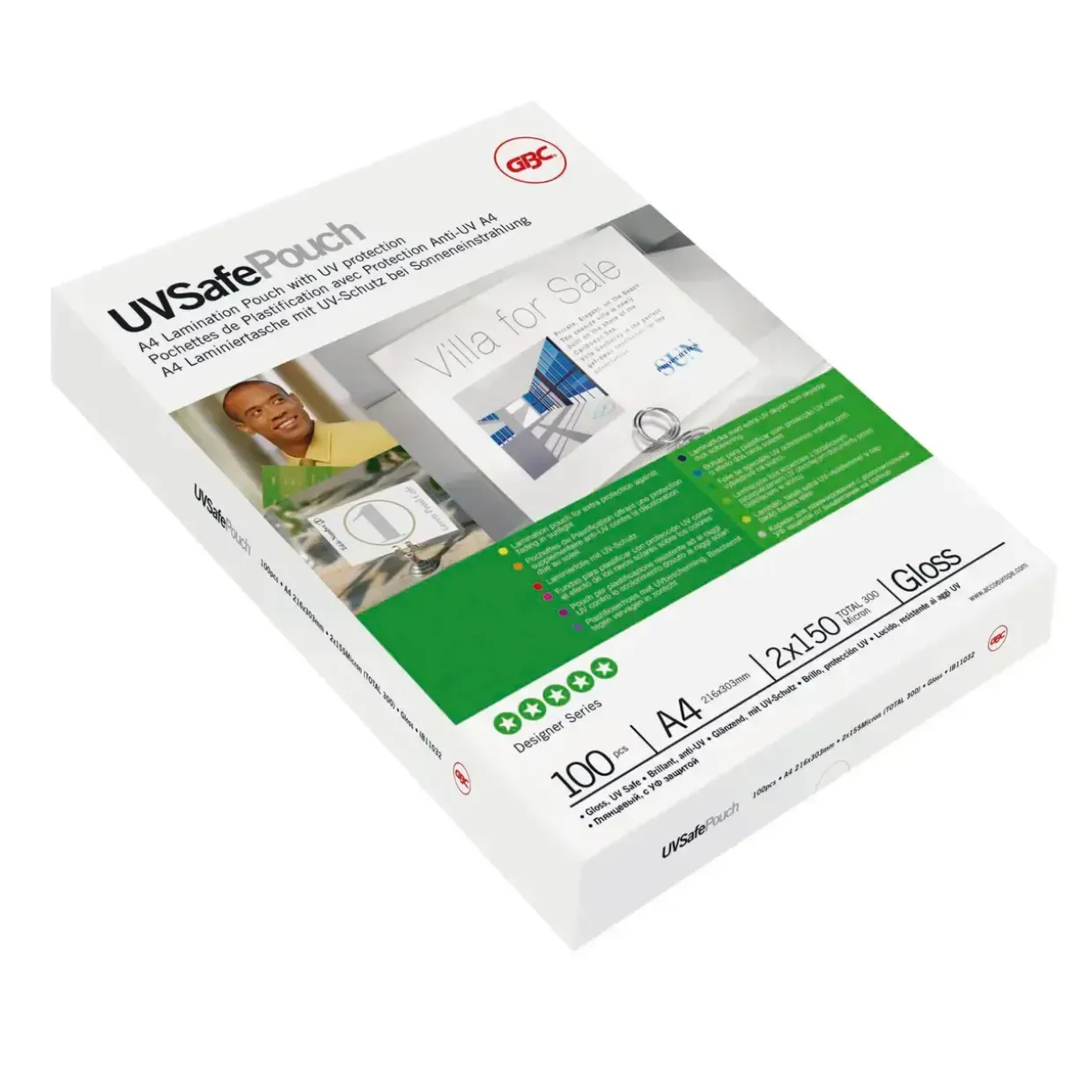 Lamineringslommer - A4 - 150 my - Med UV-beskyttelse - 100 stk.