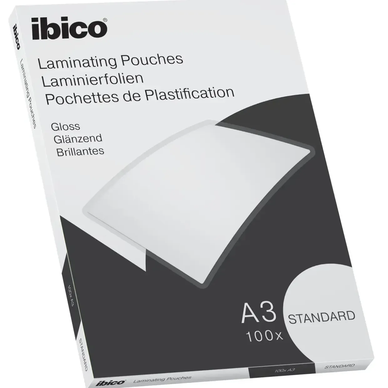 Lamineringslommer Ibico basic standard 125my 100 stk
