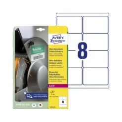 Laseretiket Avery L7914-10 ekstrem slidstærk 99,1x67,7mm 10ark á 8 etiketter