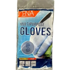 Latexhandsker ENA S blå latex pudderfri med velour anatomisk formet - 144 par