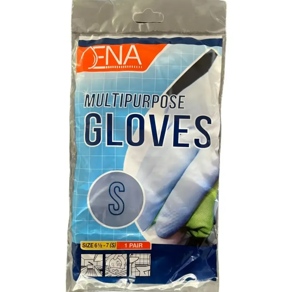 Latexhandsker ENA S blå latex pudderfri med velour anatomisk formet - 144 par