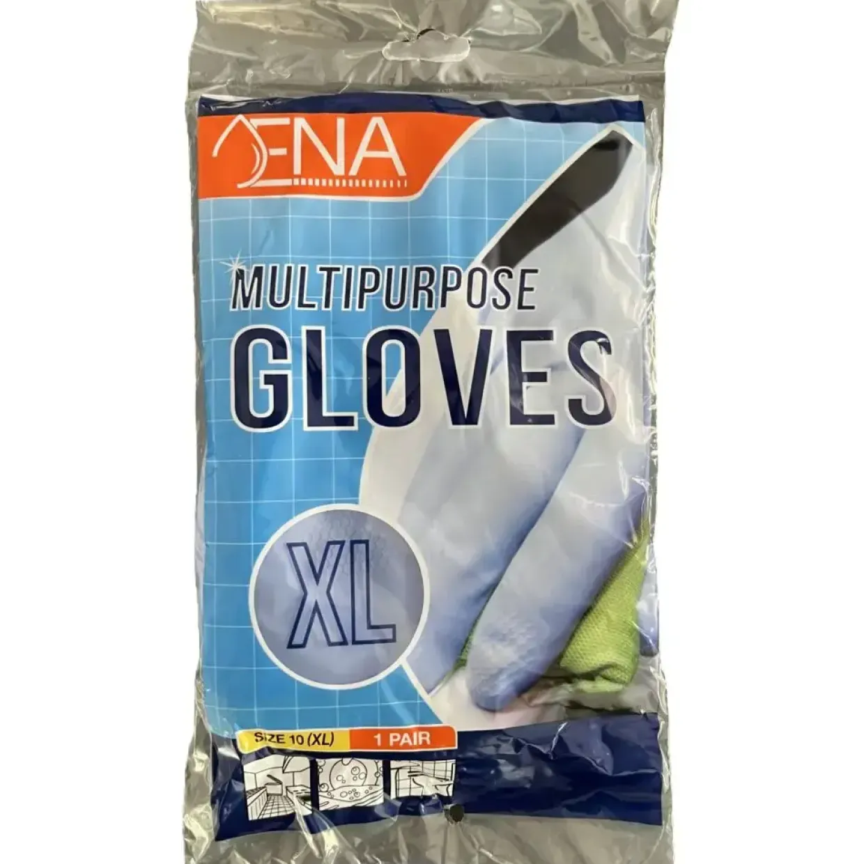 Latexhandsker ENA XL blå latex pudderfri med velour anatomisk formet - 144 par
