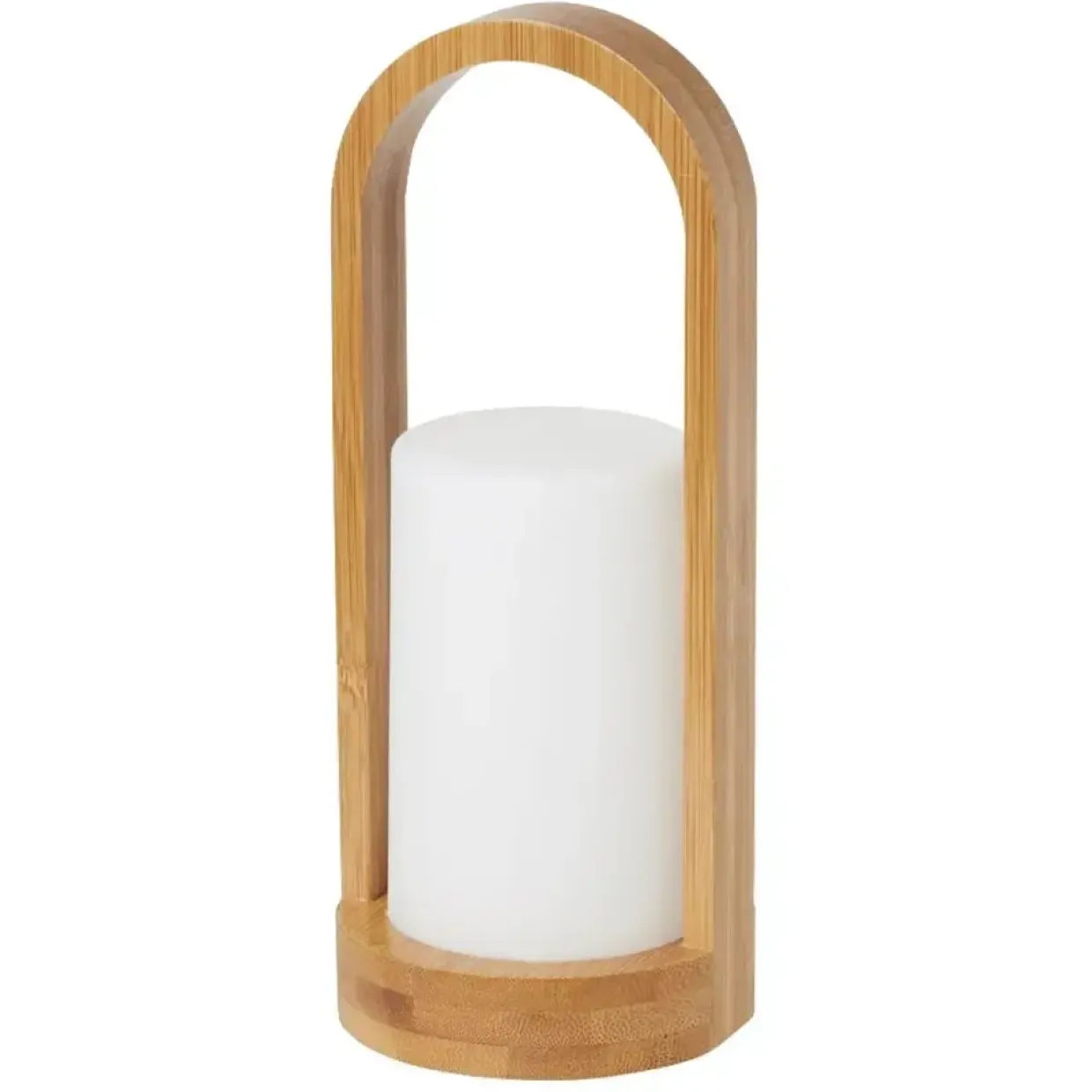 LED lampe, Duni Bamboo, hvid, bambus - 4 stk