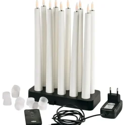 LED lys - Duni - Genopladelige - Hvid - 27,8 cm - 10 stk