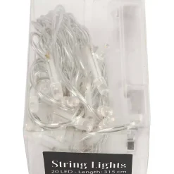 LED Lyskæde - Transparent 3,15 m - Batteridrevet - 20 LED