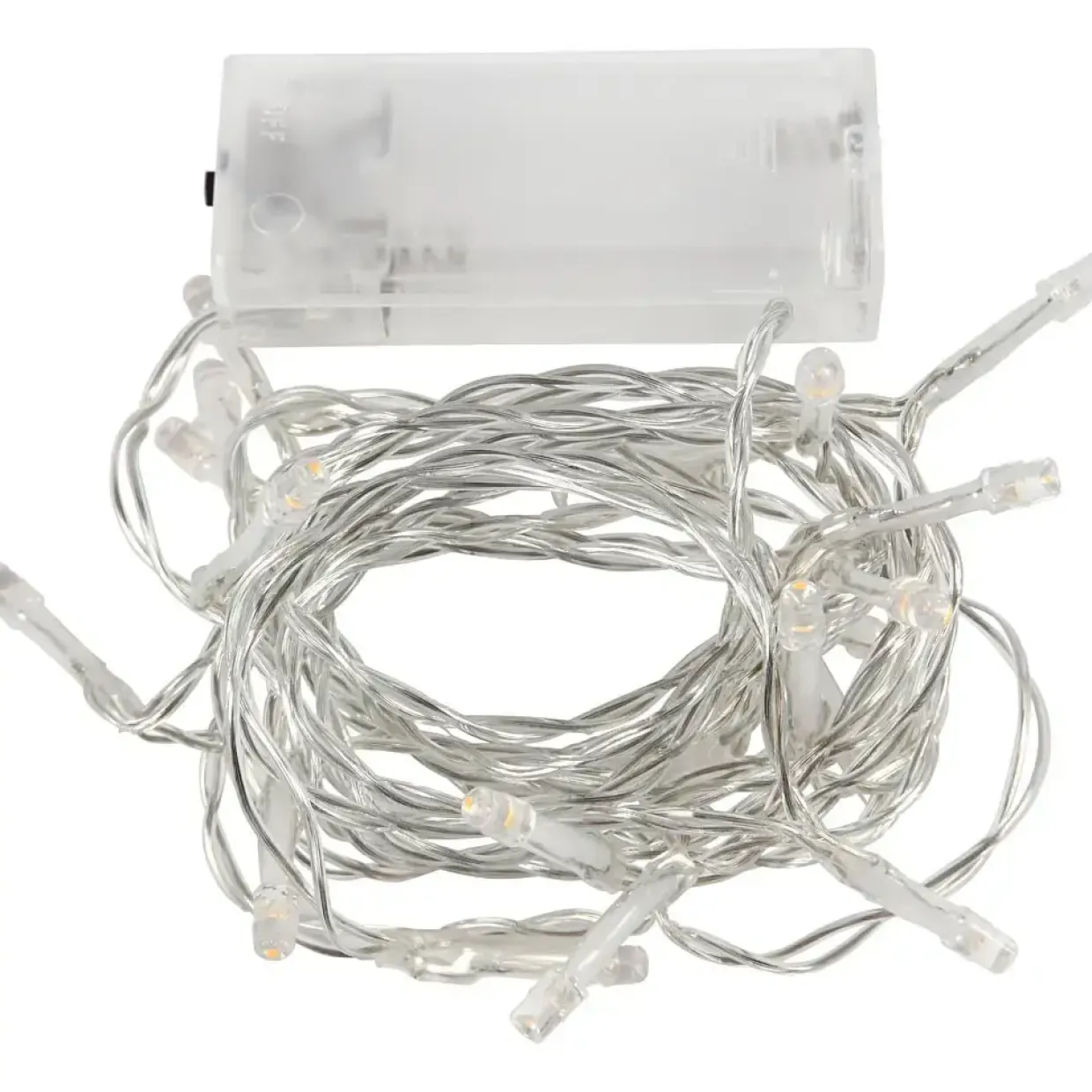 LED Lyskæde - Transparent 3,15 m - Batteridrevet - 20 LED