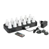 LED Lys Multi Farve Varm Hvid Kold Hvid B40xH70mm med Fjernbetjening - 12 stk/krt