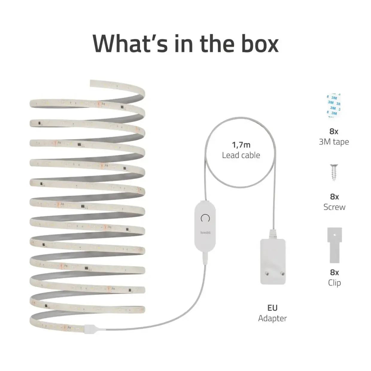 LED Strip Hombli Smart, indendørs belysning, 2 - 5m RGBIC+CCT