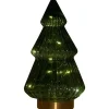 LED træ, 15x28,5cm, grøn, glas, med 10 LED lys - 8 stk