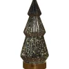 LED træ, 10x23,5cm, sølv, glas, med 10 LED lys - 12 stk