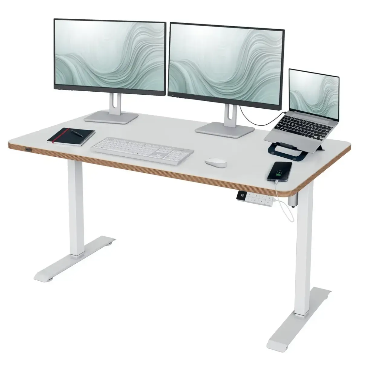Leitz Bordplade t/sidde/ståbord 140x80cm Ergo hvid
