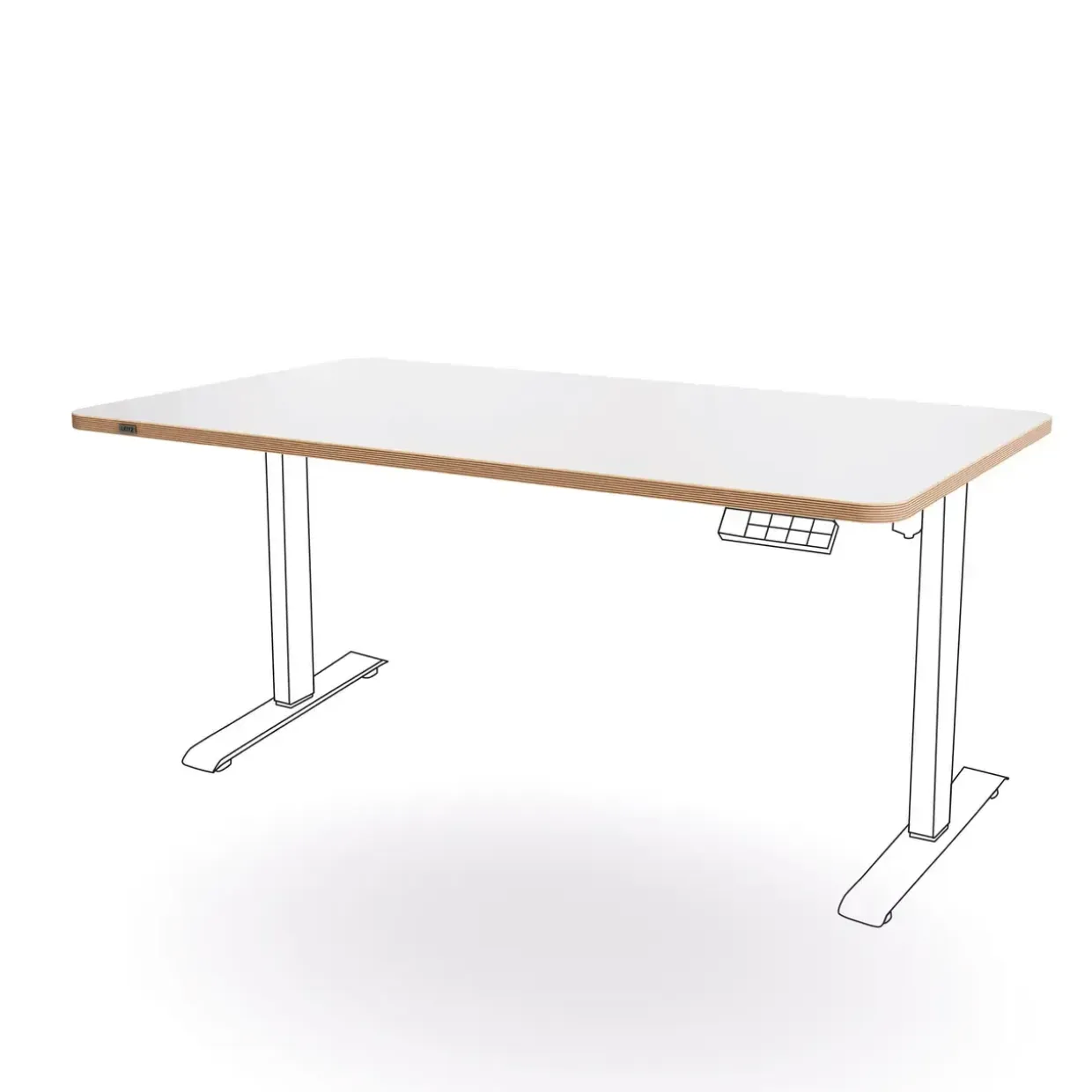 Leitz Bordplade t/sidde/ståbord 140x80cm Ergo hvid