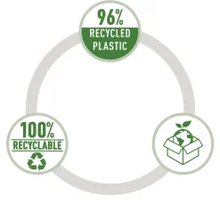 Leitz NeXXt Recycle lille hæftemaskine grøn, 25 ark