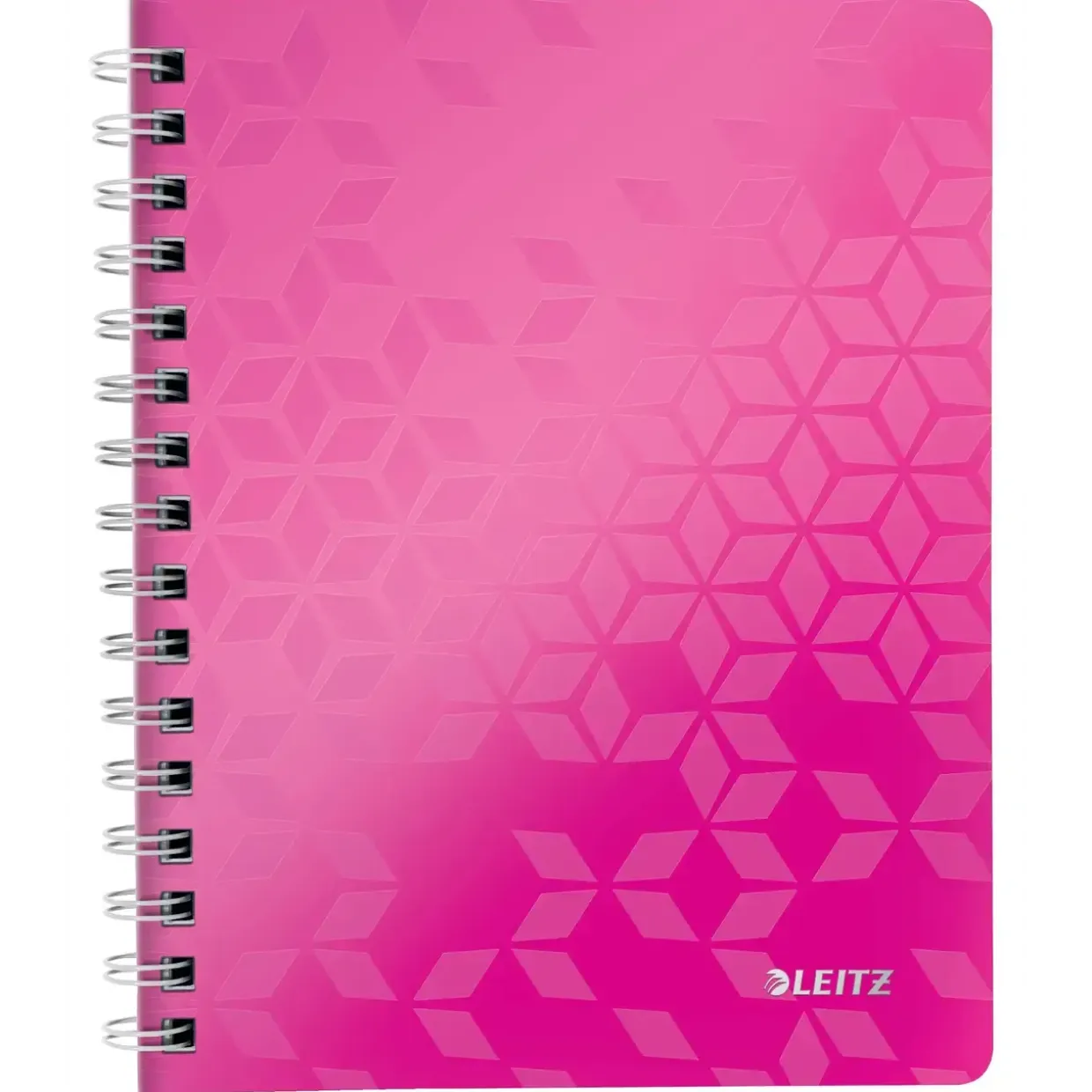 Leitz Notesbog WOW PP A5 m/hul lin. 80 ark pink - Køb minimum 6 stk.