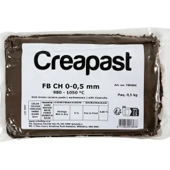 Ler med chamotte, mørk brun, 500 g/ 1 pk.
