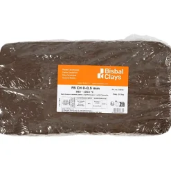 Ler med chamotte, mørk brun, 10kg/ 1 pk.