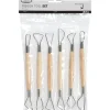 Lerslynge længde 18 cm runde kanter assorteret - 6 stk.