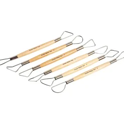 Lerslynge længde 18 cm runde kanter assorteret - 6 stk.