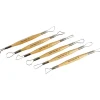 Lerslynger længde 20 cm skarpe kanter assorteret - 6 stk.