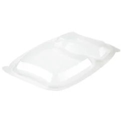 Låg Bistro Warm 2-rum rektangulær L254xB174xH23mm PP klar - 6 ps x 50 stk/krt