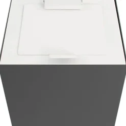 Låg, hvid, pulverlakeret stål, soft close, til modulopbygget affaldsspand, 85 og 90 liter