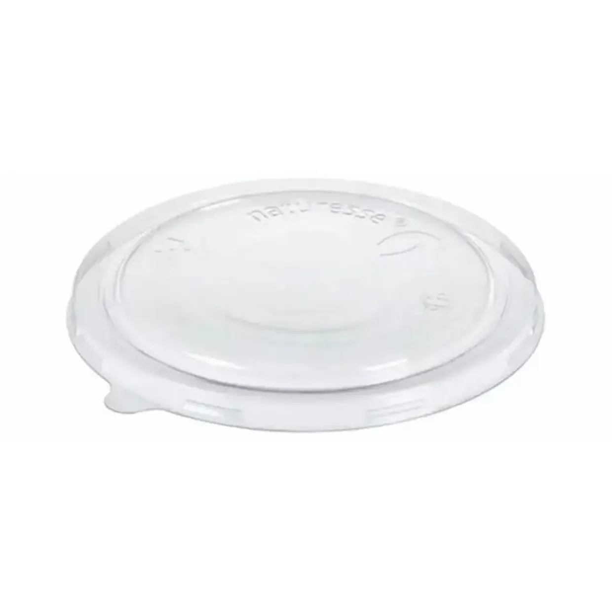 Låg Naturesse Stabelbar Ø185xH10mm PLA med Antidug Klar - 6 pk x 50 stk/krt