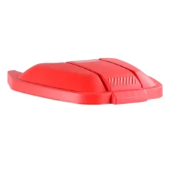 Låg, Rubbermaid, til tohjulet container, til kildesortering, rød,