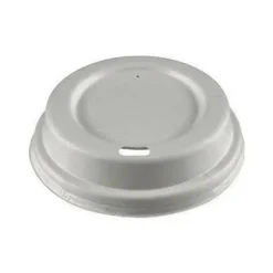 Låg til kaffekop 12/16oz bagasse hvid 1000stk pr karton HVID (1000EA)
