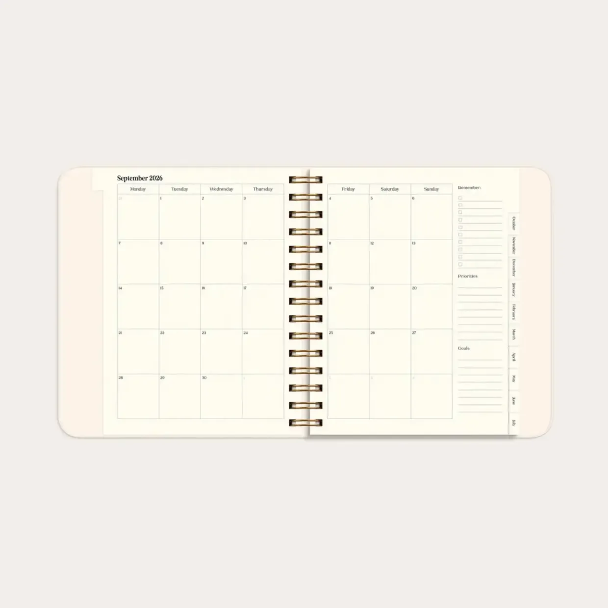 Life Planner - 216 x 190mm - Pastel flowers - 2026/2027 - Mayland - 93123727