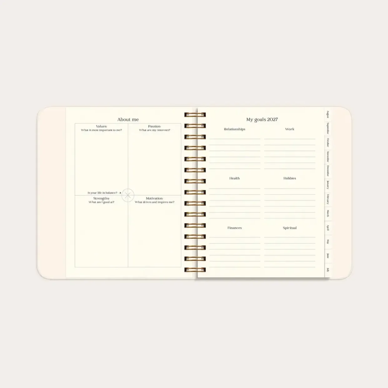 Life Planner - 216 x 190mm - Pastel flowers - 2026/2027 - Mayland - 93123727